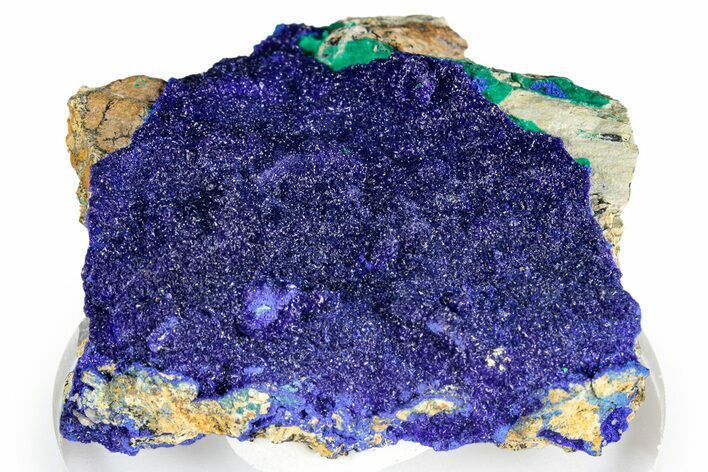 Vivid Blue Azurite & Green Malachite Crystals on Matrix - Congo #348529